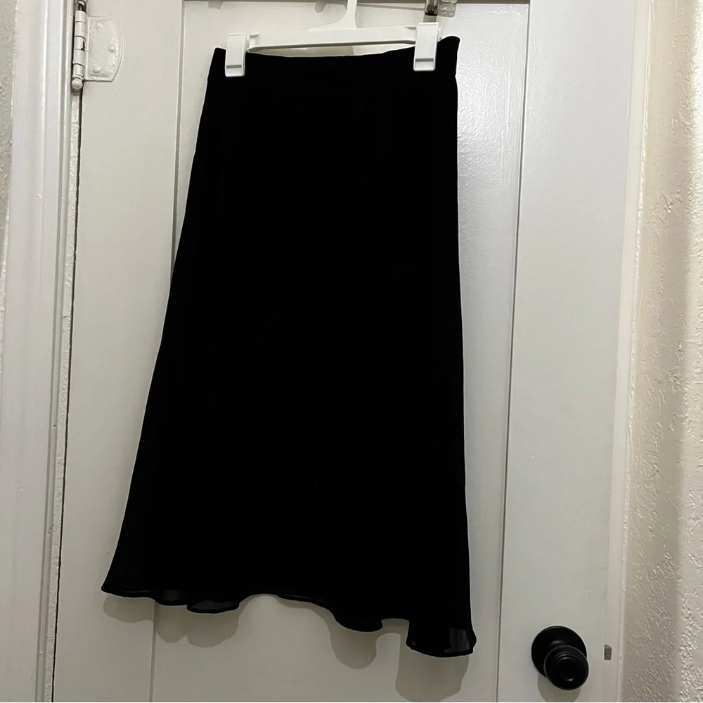 DKNY Black A-Line Women's Midi Skirt - Size M - Picture 2 of 11